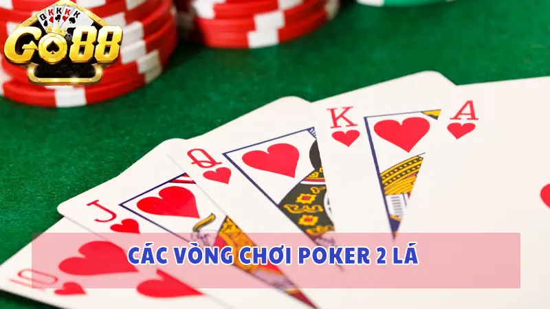 Trong cách chơi Poker 2 lá, hiểu rõ các vòng chơi là yếu tố quan trọng giúp bạn nắm bắt và áp dụng chiến thuật hiệu quả